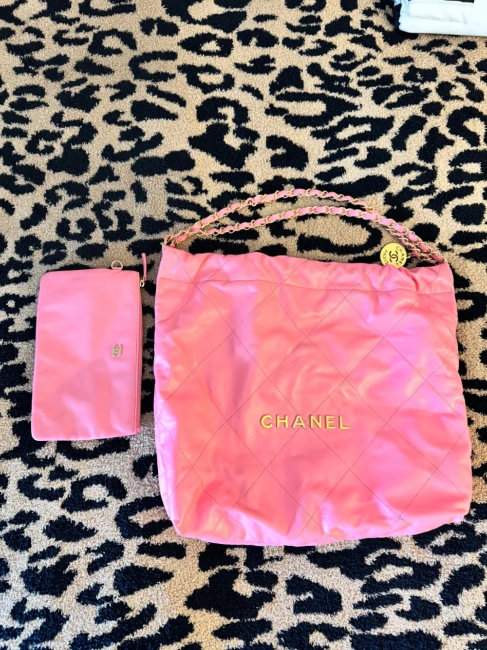 CHANEL 22 Hobo Bag Pink